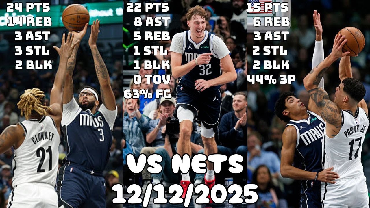 Cooper Flagg Was Dropping Dimes; 18 STOCKS | Dallas Mavericks Team Highlights vs Nets (12/12/2025)
