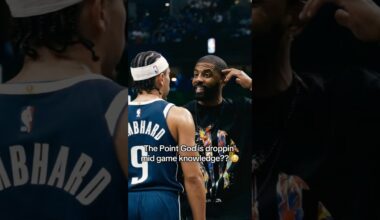 Wish we could hear this convo 😭 #kyrieirving #dallasmavericks #nba