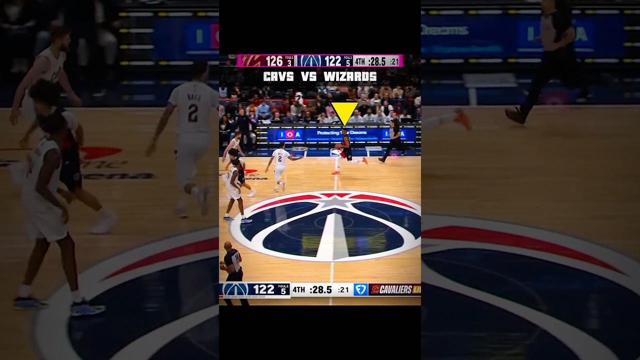 Final 28.9 Seconds, 4-Pts Game…👀 Cavs vs Wizards Ending #nba #shorts