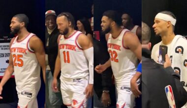 Jalen Brunson, Karl-Anthony Towns Immediately After Knicks Bat Magic In NBA Cup