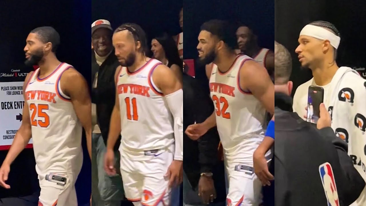 Jalen Brunson, Karl-Anthony Towns Immediately After Knicks Bat Magic In NBA Cup