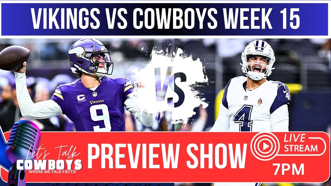 Minnesota Vikings Vs Dallas Cowboys Preview Show And News! Trevon Diggs Ruled Out!