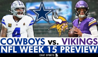 Dallas Cowboys vs. Minnesota Vikings: Injury News, Matchups, Players To Watch | NFL Week 15 Preview