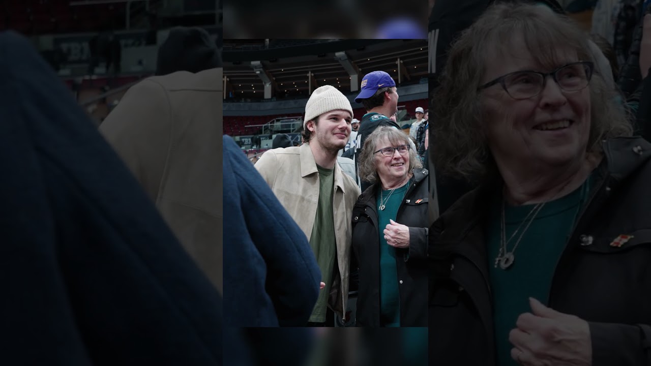 The Toronto game was a special one for Sam Dickinson. #hockey #nhl #sharks