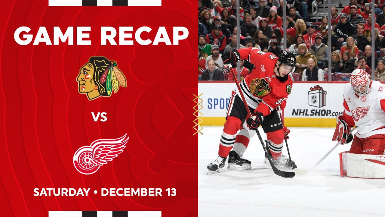 Blackhawks vs. Red Wings Game Highlights | 12.13.25