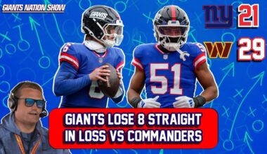 Giants Lose 8 Straight in Loss to Commanders | 104
