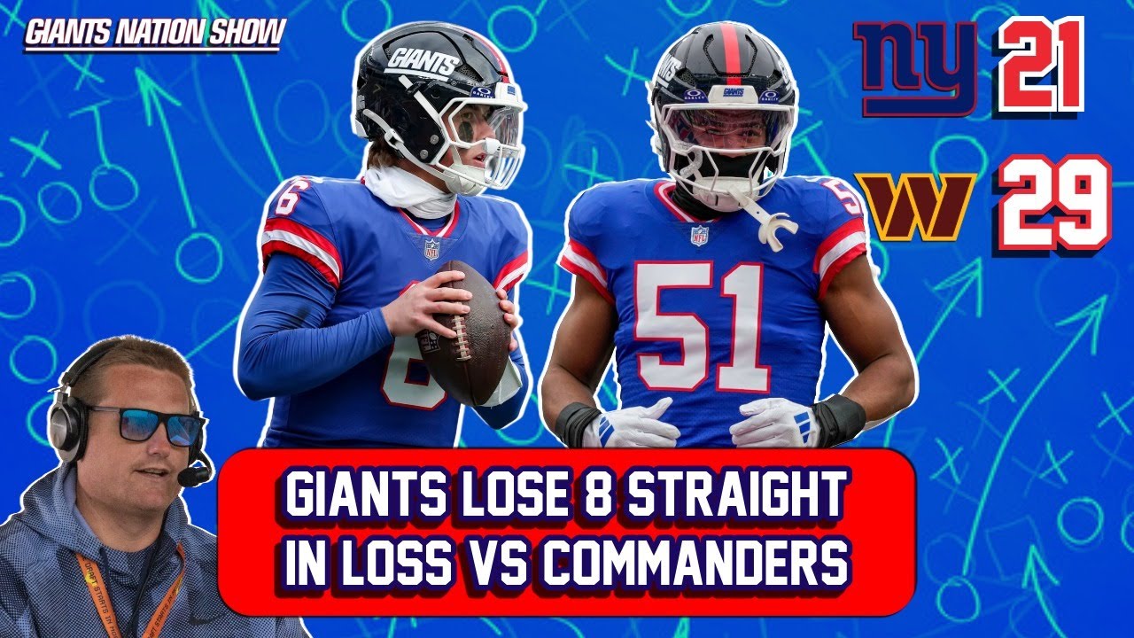 Giants Lose 8 Straight in Loss to Commanders | 104
