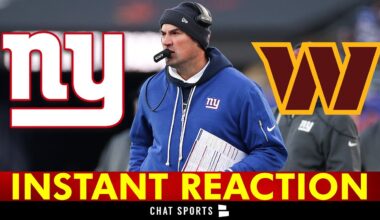 Giants Get GOOD & BAD News In Loss vs. Commanders - INSTANT REACTION