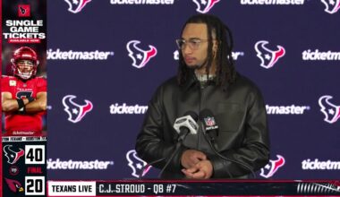 LIVE: The Houston Texans address the media after the win over the Cardinals