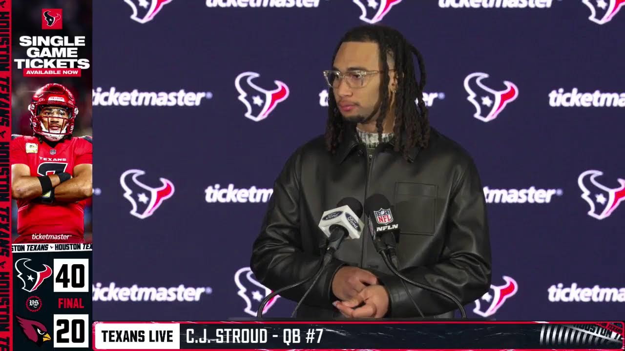 LIVE: The Houston Texans address the media after the win over the Cardinals