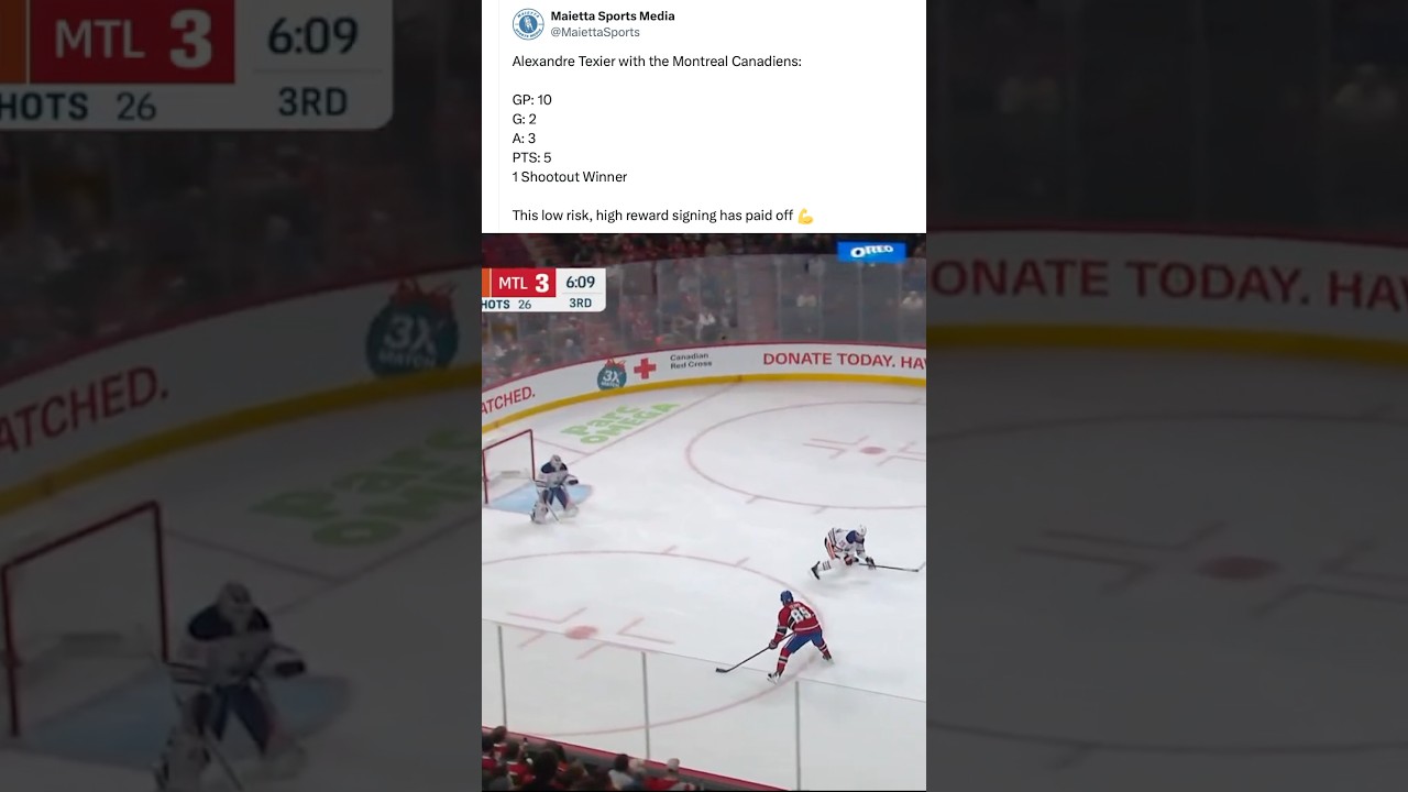 Alexandre Texier has been playing great with the Montreal Canadiens🚨