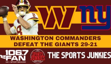 Commanders Defeat The Giants | Sports Junkies