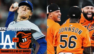 FULL GAME: Yamamoto 8.2 no-hit innings before Orioles orchestrate EPIC comeback on 2,131 anniversary