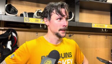 Pittsburgh Penguins Erik Karlsson after 6-5 Loss to San Jose Sharks