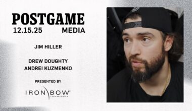 MEDIA: Drew Doughty, Andrei Kuzmenko, and Jim Hiller | 12.15.25 LA Kings at Dallas Stars