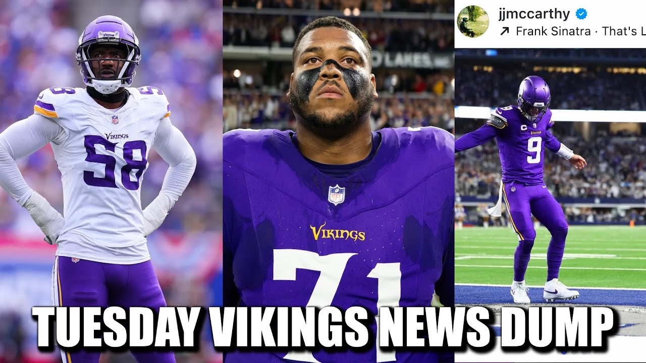 Minnesota Vikings News Dump (12.16.2025) | Greenard Done, Darrisaw Week-to-Week, JJ Gram