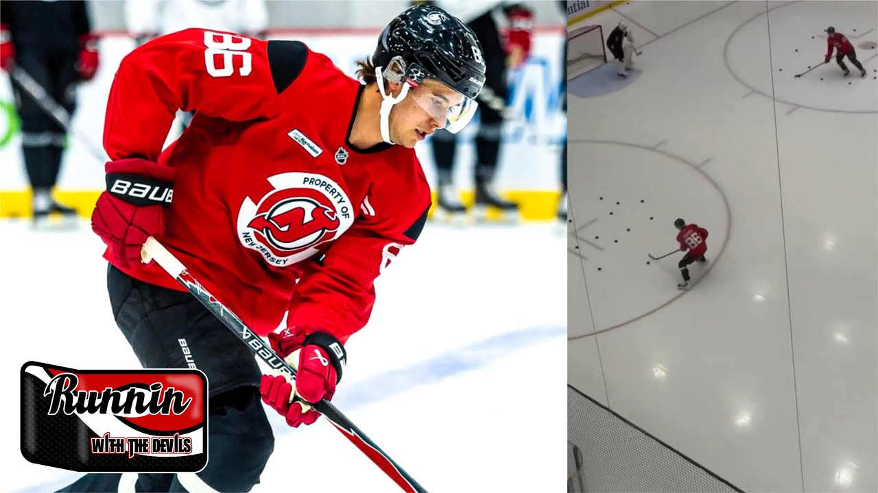 New Jersey Devils Jack Hughes On The Ice With Stick | Nearing Return?