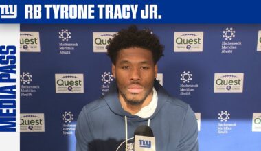 Tyrone Tracy Jr.: "I commend the offensive line" | New York Giants