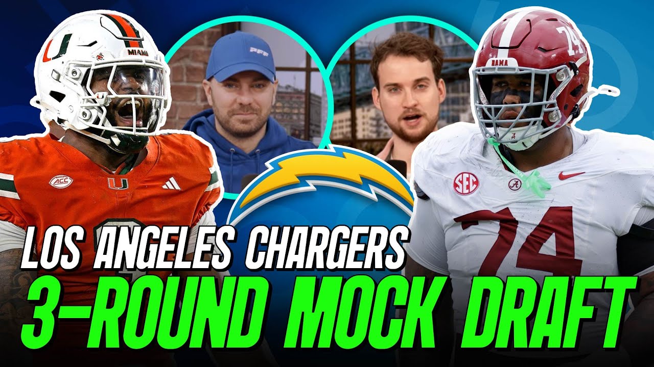 Los Angeles Chargers 3 Round Mock Draft | PFF
