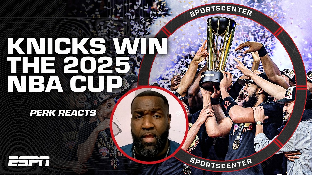 REACTION to Knicks winning 2025 NBA Cup 🍿 Kendrick Perkins harps on NY's TRUST 👀 | SportsCenter