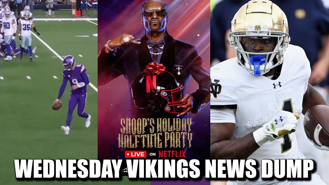 Minnesota Vikings News Dump (12.17.2025) | Poo on Early Griddy, SnoopMas, Draft a RB?