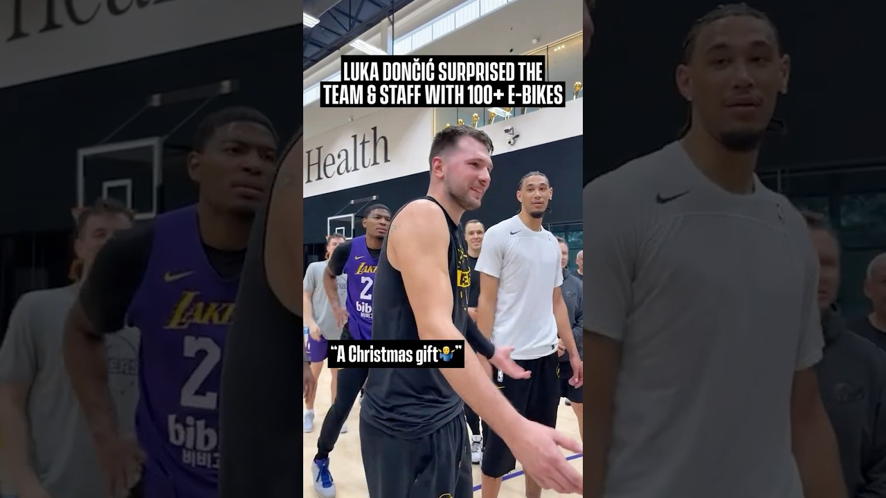 The Lakers loved Luka's Christmas gift 🙌 #lakers