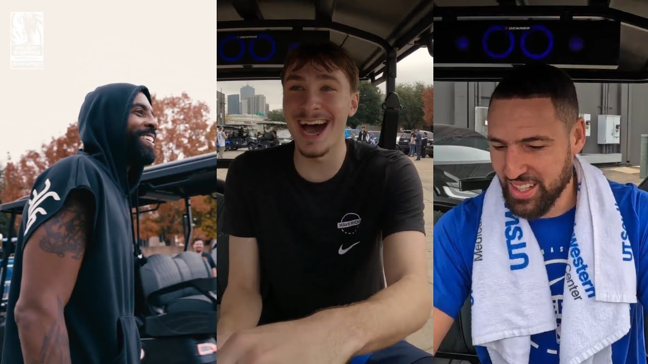 Kyrie Irving buys entire Mavs team custom golf carts for Christmas 🔥