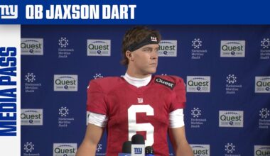 Jaxson Dart on Facing the Vikings | New York Giants