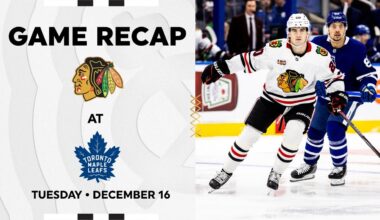 Blackhawks at Maple Leafs Game Highlights | 12.16.25