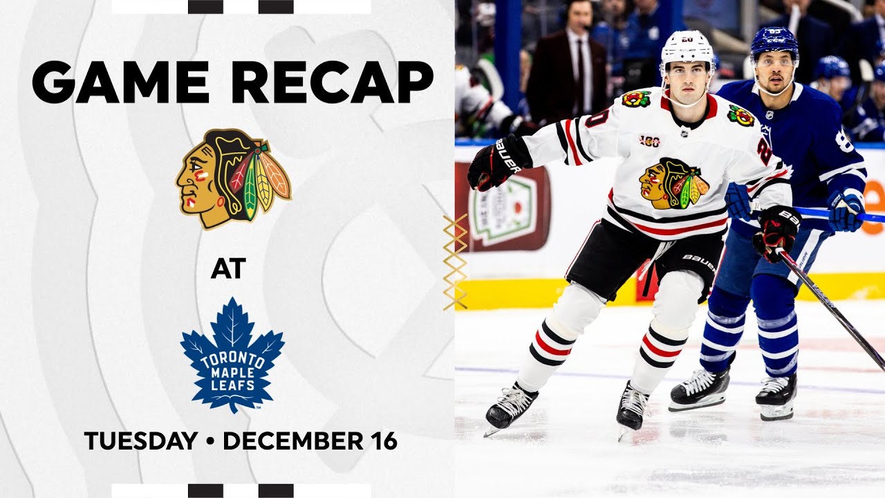 Blackhawks at Maple Leafs Game Highlights | 12.16.25