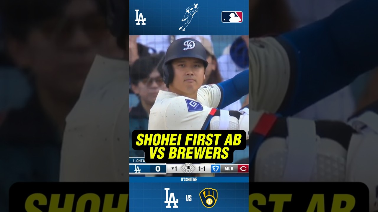 Shohei First At-Bat vs Milwaukee Brewers
