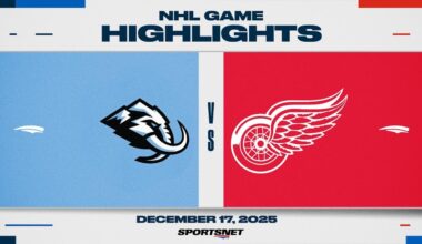 NHL Highlights | Mammoth vs. Red Wings - December 17, 2025
