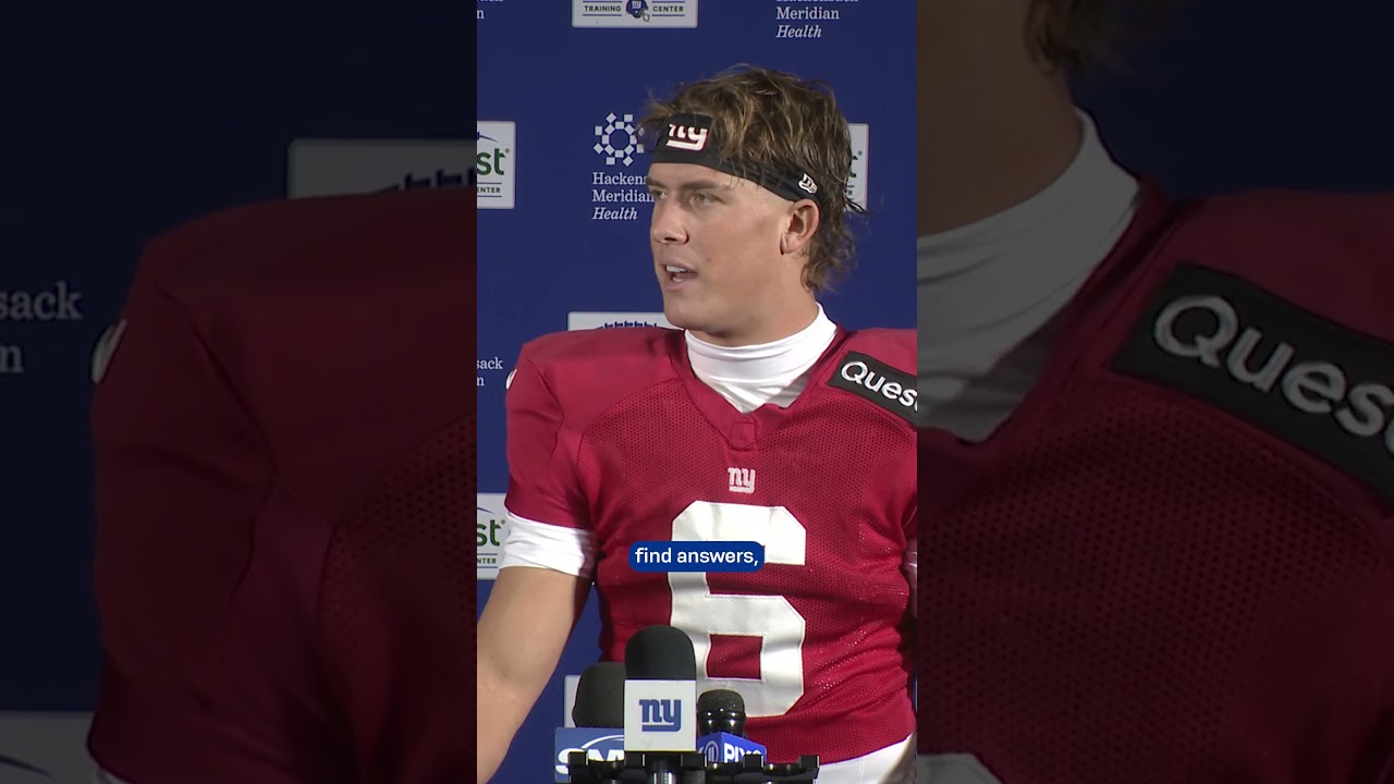 Jaxson Dart on continuing to make the most of each opportunity #shorts #nfl #giants #nygiants