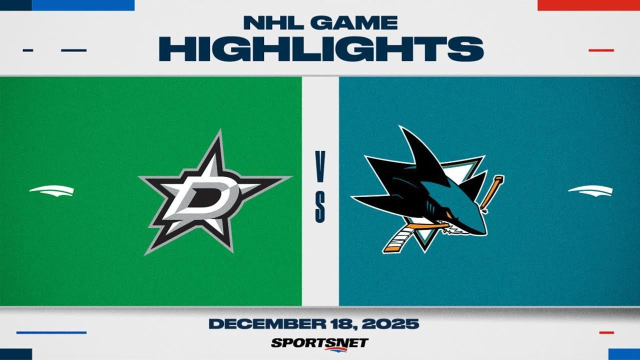 NHL Highlights | Stars vs. Sharks - December 18, 2025