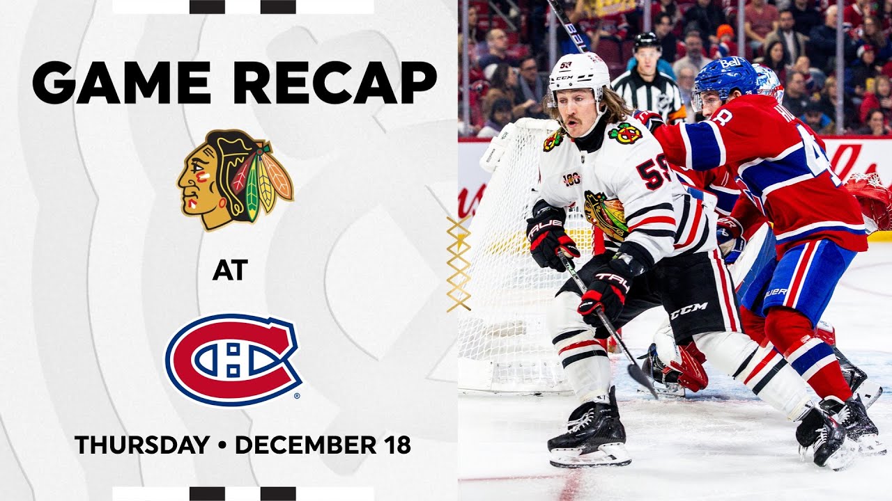 Blackhawks at Canadiens Game Highlights | 12.18.25