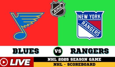 🔴LIVE : New York Rangers Vs St. Louis Blues | NHL 2025 | NHL Live SCOREBOARD