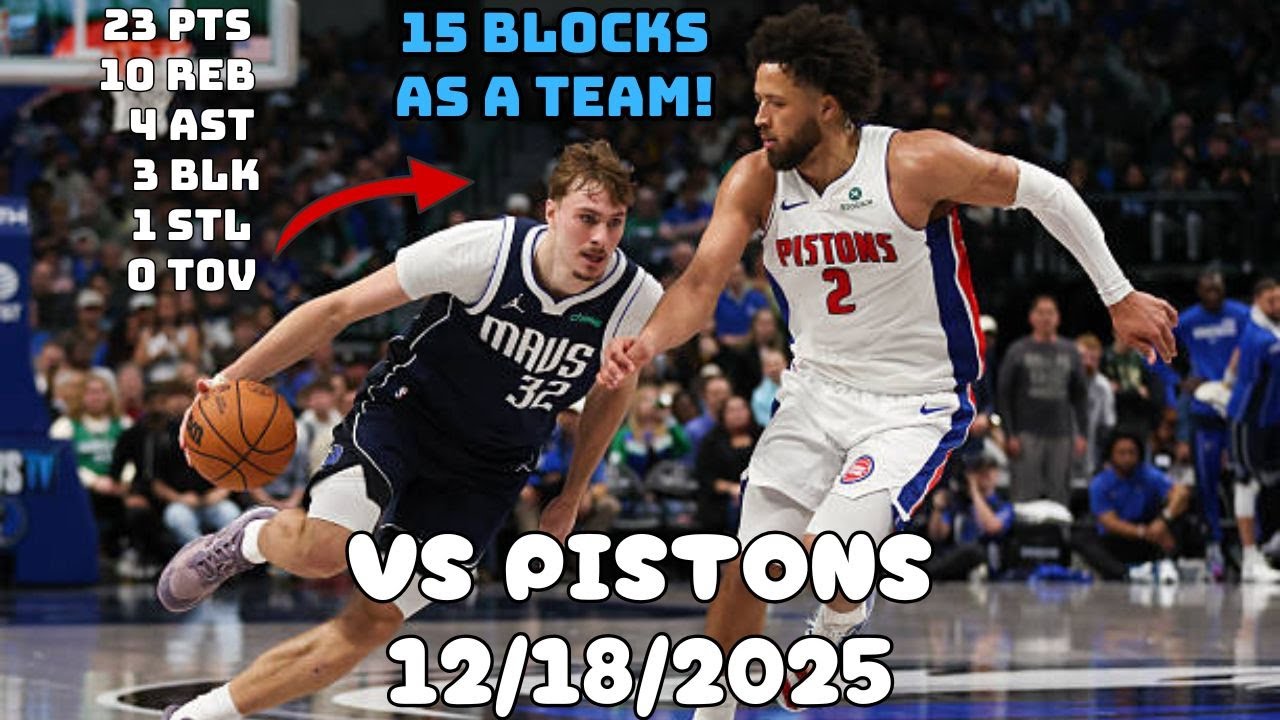 Cooper Flagg Showed off Two-Way Greatness | Dallas Mavericks Team Highlights vs Pistons (12/18/2025)