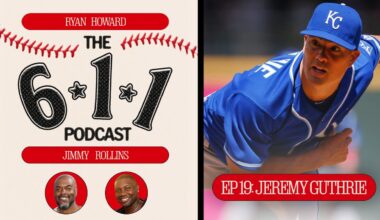 Jeremy Guthrie joins Ryan Howard and Jimmy Rollins in the latest episode of the 6-1-1 Podcast! 👑