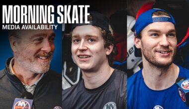 New York Islanders Morning Skate Availability | NYI vs VAN