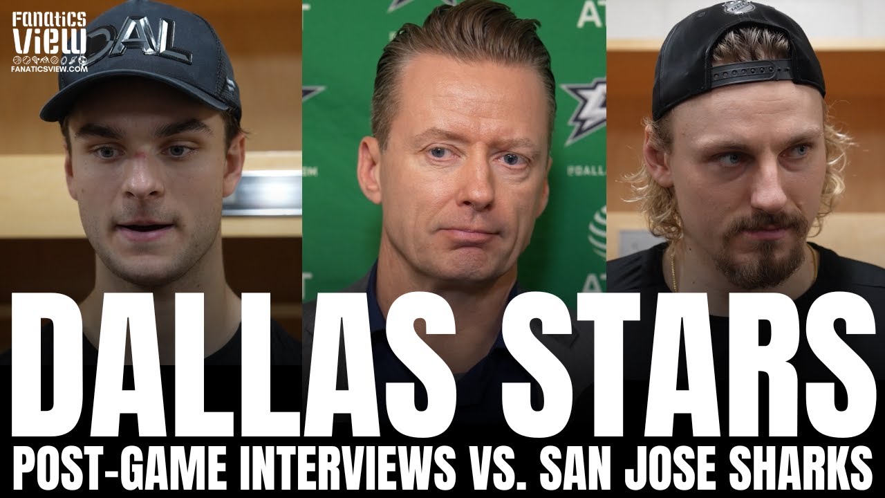 Wyatt Johnston, Roope Hintz, Esa Lindell & Glen Gulutzan Recap Dallas Stars Win vs. San Jose