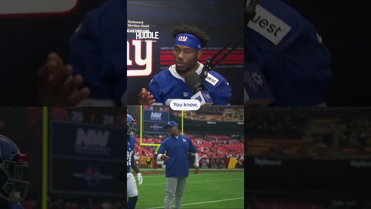 Tyrone Tracy Jr. on the coaches helping his development #shorts #nfl #Giants #newyorkgiants