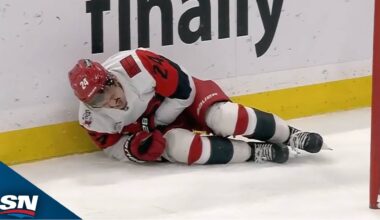 Hurricanes' Seth Jarvis Exits Game Vs. Panthers After Hard Crash Into Post In OT