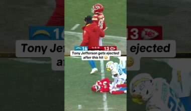 Tony Jefferson EJECTED from game vs. Chiefs 🚨 #chargers #chiefs #tonyjefferson