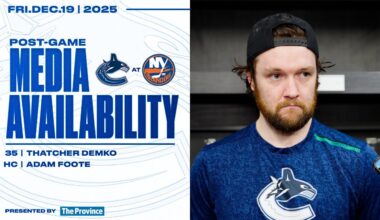 Thatcher Demko & Head Coach Adam Foote Post-Game Media | Canucks at Islanders (Dec 19, 2025)