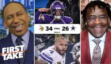 FIRST TAKE | Cowboys' season is OVER - Stephen A roast Michael Irvin after Dak & DAL lost to Vikings