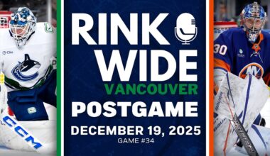 RINK WIDE POST-GAME: Vancouver Canucks at New York Islanders | Game #34 - Dec. 19, 2025