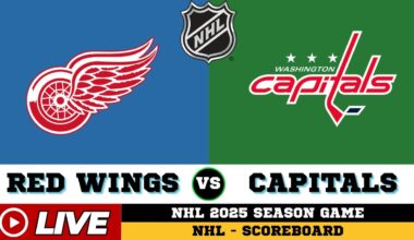 🔴LIVE : Detroit Red Wings Vs Washington Capitals | NHL 2025 | NHL Live SCOREBOARD