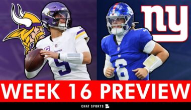 Minnesota Vikings vs. New York Giants Preview, Injury News & Analysis | NFL Week 16