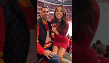 NHL Reporter's New Way to Interview Calgary Flames Fans #nhl #nhlhighlights #nhlshorts #icehockey