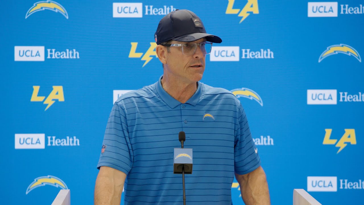 Jim Harbaugh On Injury Updates Vs Cowboys | LA Chargers